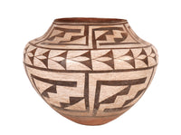 Acoma Pueblo Black on White Olla Pottery Jar