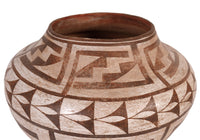 Acoma Pueblo Black on White Olla Pottery Jar