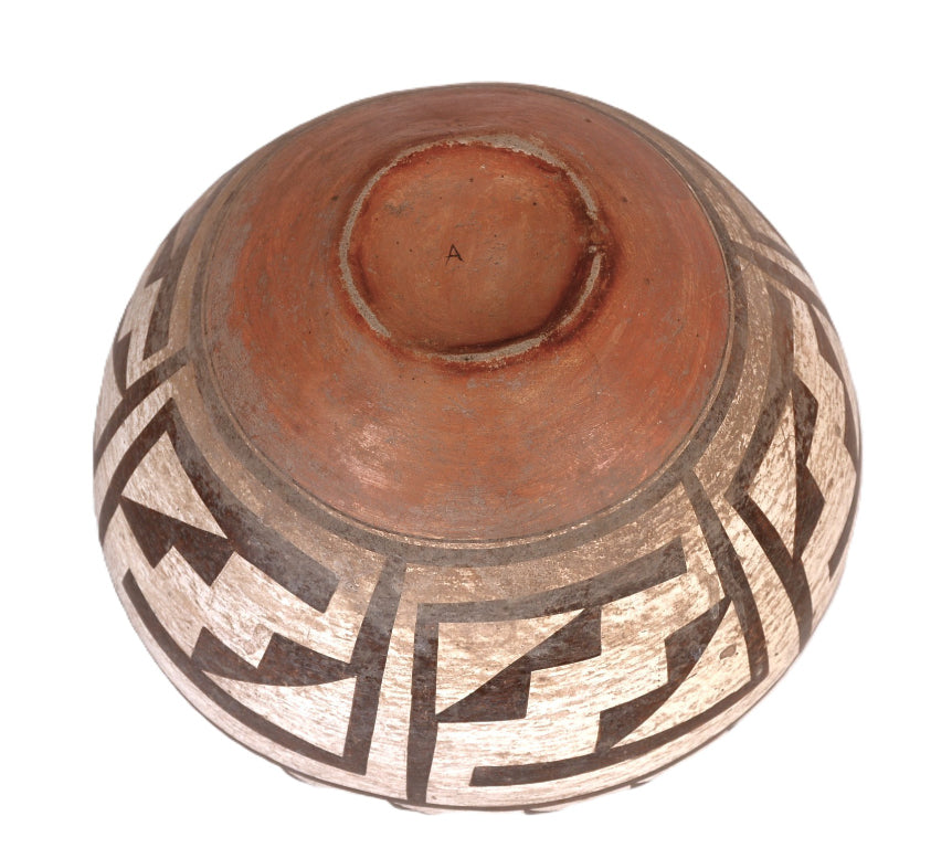 Acoma Pueblo Black on White Olla Pottery Jar