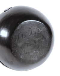 Santa Clara Pueblo Black Wedding Vase Pottery By Mida Tafoya