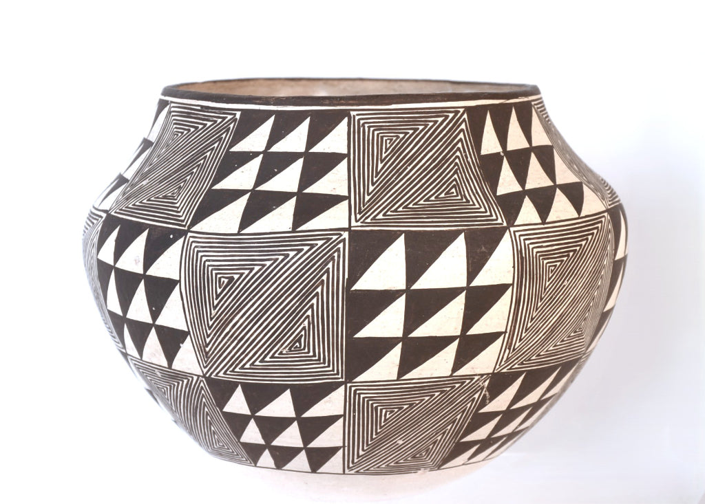 Acoma Pueblo Black and White Pottery By Francis Pasewal