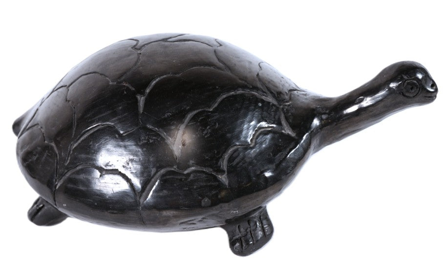 Mexico Blackware Turtle Pottery By Dona Rosa