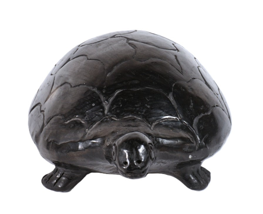 Mexico Blackware Turtle Pottery By Dona Rosa