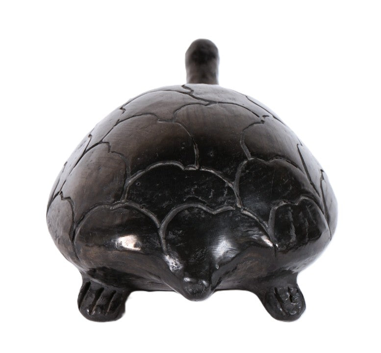 Mexico Blackware Turtle Pottery By Dona Rosa