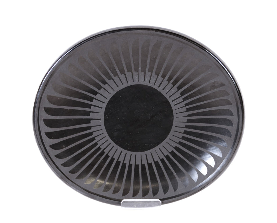 San Ildefonso Pueblo Black Pottery Plate By Blue Corn