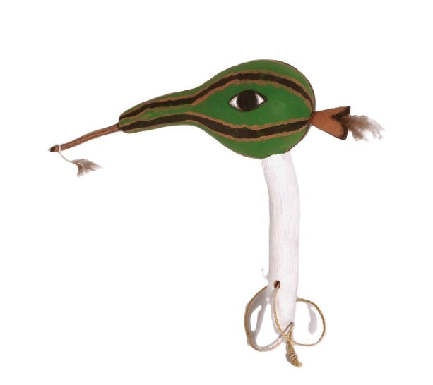 Hopi Pueblo Wood Squash Rattle By Myron Gaseoma