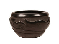 Santa Clara Pueblo Carved Black Pottery By Florence Browning
