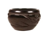 Santa Clara Pueblo Carved Black Pottery By Florence Browning