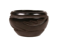 Santa Clara Pueblo Carved Black Pottery By Florence Browning