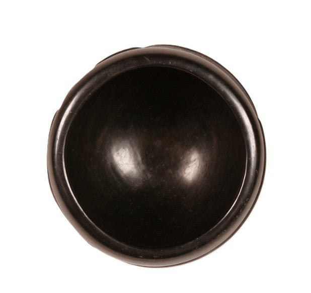 Santa Clara Pueblo Carved Black Pottery By Florence Browning