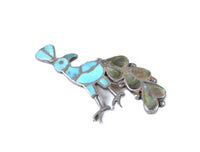 Zuni Pueblo Inlay Peacock Pin