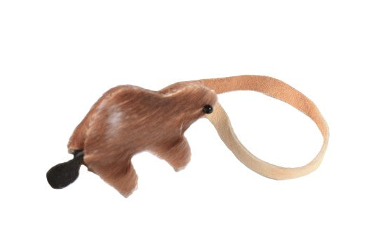Navajo Hide Leather with Fur Beaver Bracelet