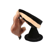 Navajo Hide Leather with Fur Beaver Bracelet