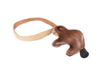Navajo Hide Leather with Fur Beaver Bracelet