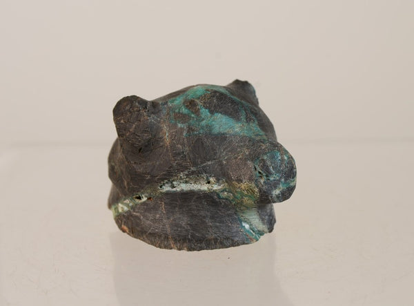 Zuni Fetish from the CG Wallace Family collection: Turquoise Carved Bear Head