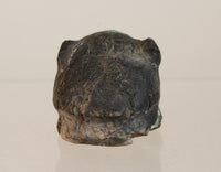 Zuni Fetish from the CG Wallace Family collection: Turquoise Carved Bear Head