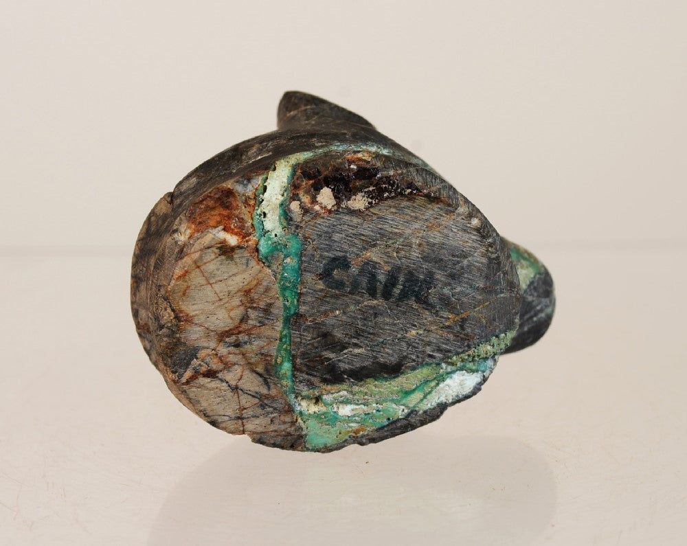 Zuni Fetish from the CG Wallace Family collection: Turquoise Carved Bear Head