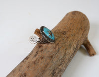 Navajo Turquoise Ring with Star Size: 7