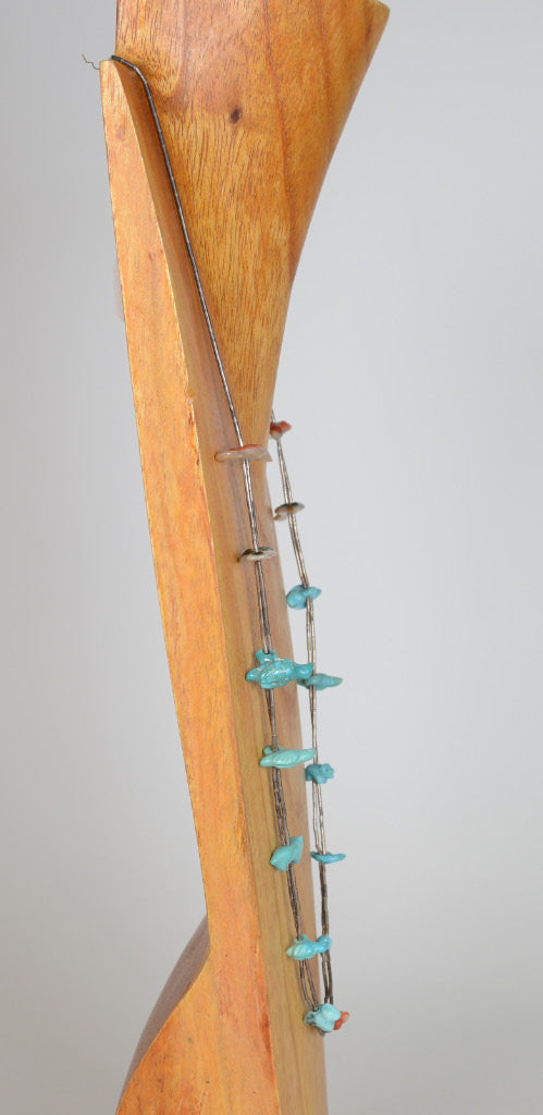 Zuni Carved Bird and Bear Fetish Necklace by Leekya Deyuse