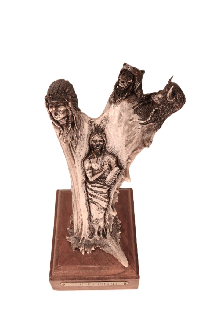 Chiefs Chant Antler Sculpture