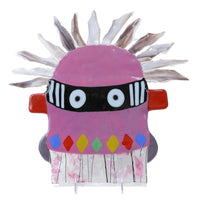 Hopi Kachina Glass Hototo Mask Plate Sculpture By Tony Hendrick