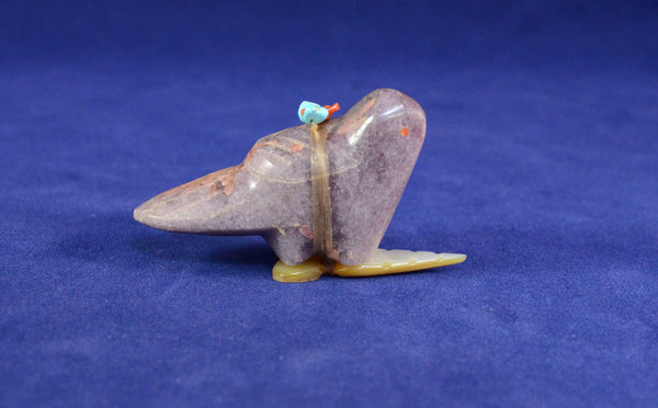 Zuni Purple Peridotite Bird Fetish Carving by Leland Boone