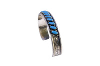 Zuni Sterling Silver and Turquoise Cuff Bracelet