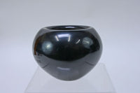 Santa Clara Painted Black pottery by Elaine Salazar 3 1/2" x 3"