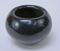 Santa Clara Painted Black pottery by Elaine Salazar 3 1/2" x 3"