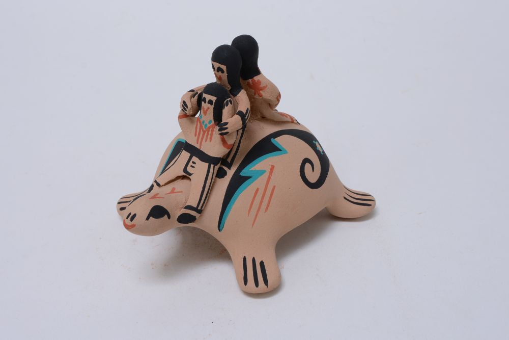 Jemez Storyteller Turtle Pottery by Edwina Tortalita