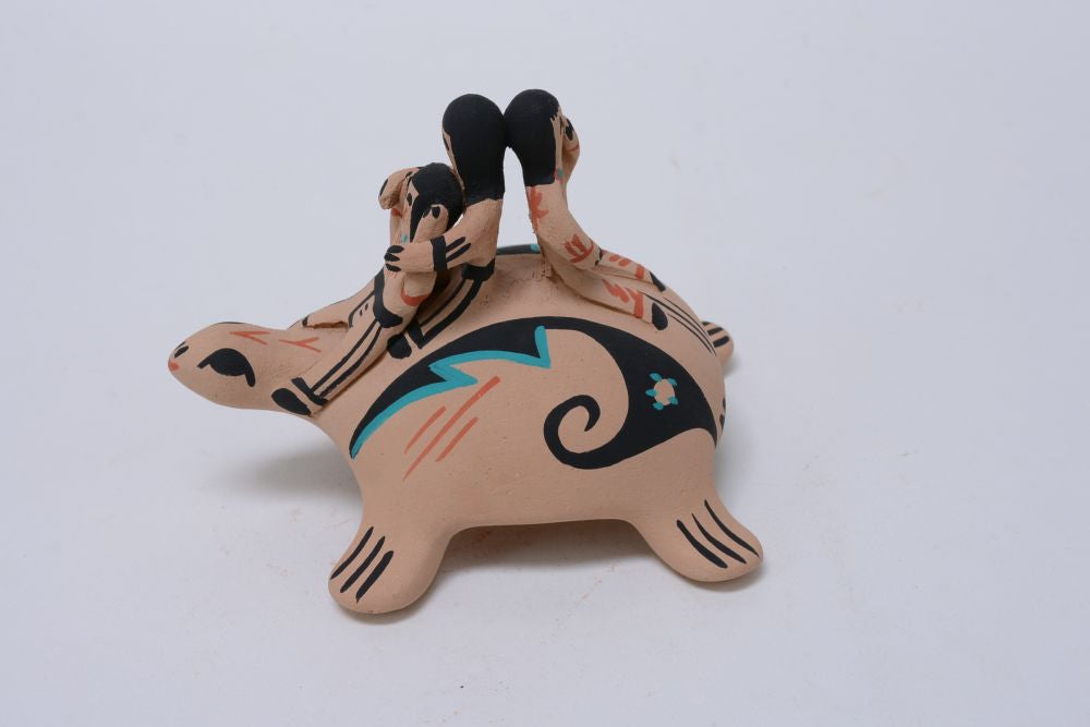 Jemez Storyteller Turtle Pottery by Edwina Tortalita