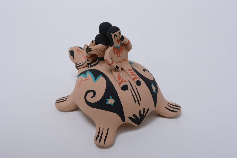 Jemez Storyteller Turtle Pottery by Edwina Tortalita