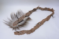 Woodland Cree ( Canadian ) head roach, Buffalo hide,  19th Century