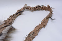 Woodland Cree ( Canadian ) head roach, Buffalo hide,  19th Century