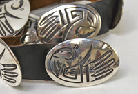 Hopi Concho Belt Flying Parrot by Virgil Thomas (1948-1986)