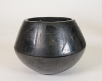 An Early San Ildefonso Blackware Pottery Bowl