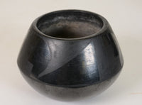 An Early San Ildefonso Blackware Pottery Bowl