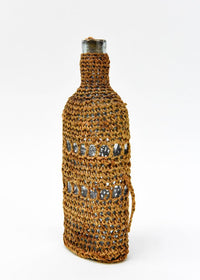 Antique Olympic Peninsula Basket covered bottle, Quinault / Makah