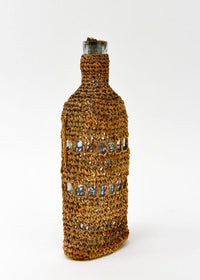 Antique Olympic Peninsula Basket covered bottle, Quinault / Makah