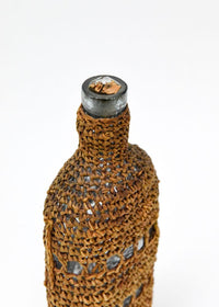 Antique Olympic Peninsula Basket covered bottle, Quinault / Makah