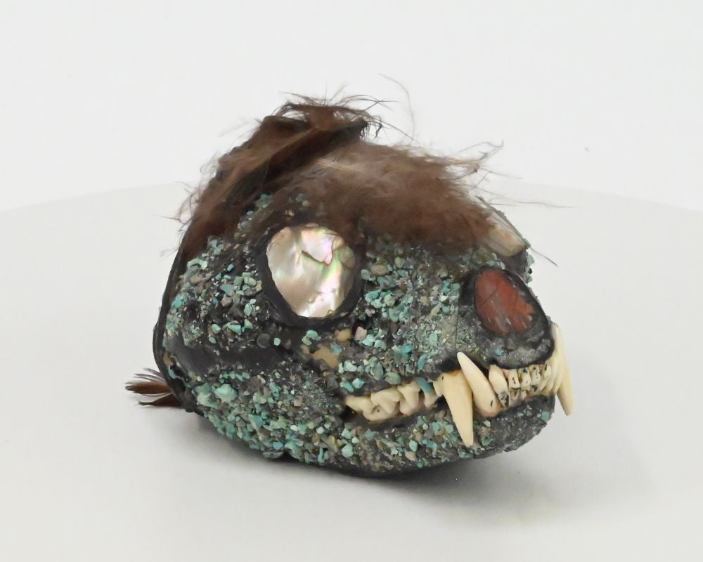 Vintage Zuni Racoon Skull Fetish