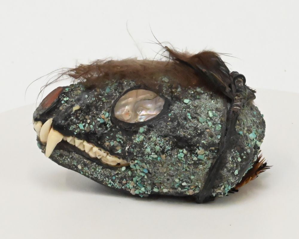 Vintage Zuni Racoon Skull Fetish