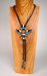 Zuni Pueblo Bolo Pin Necklace By Leo Pablano
