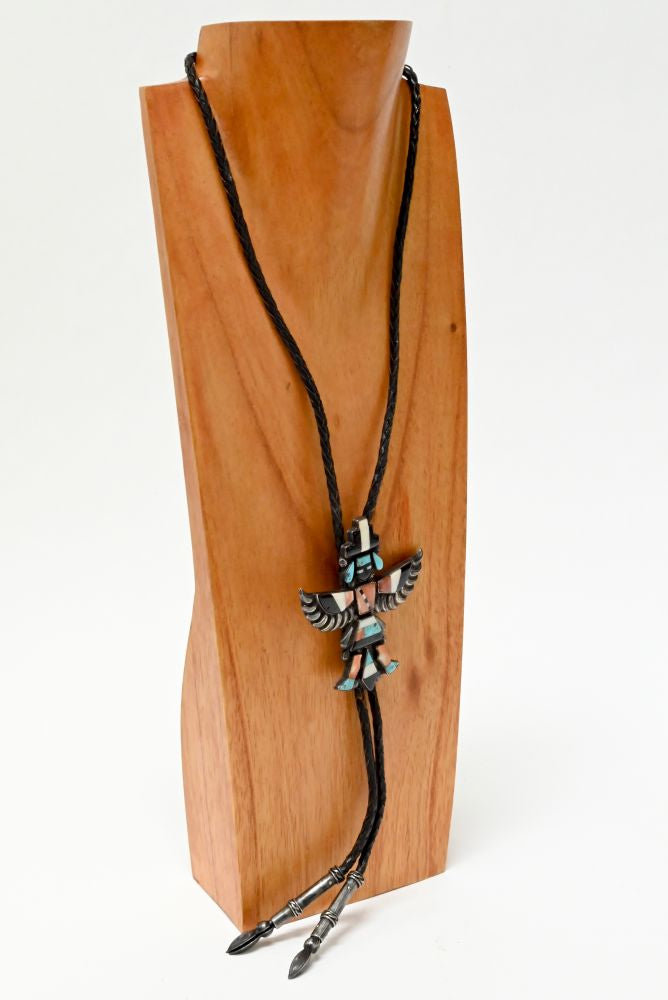 Zuni Pueblo Bolo Pin Necklace By Leo Pablano