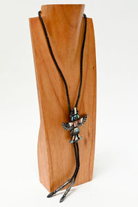 Zuni Pueblo Bolo Pin Necklace By Leo Pablano