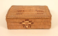 Salish Basket: Lidded Flat Box, Thompson River