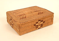 Salish Basket: Lidded Flat Box, Thompson River