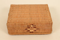 Salish Basket: Lidded Flat Box, Thompson River