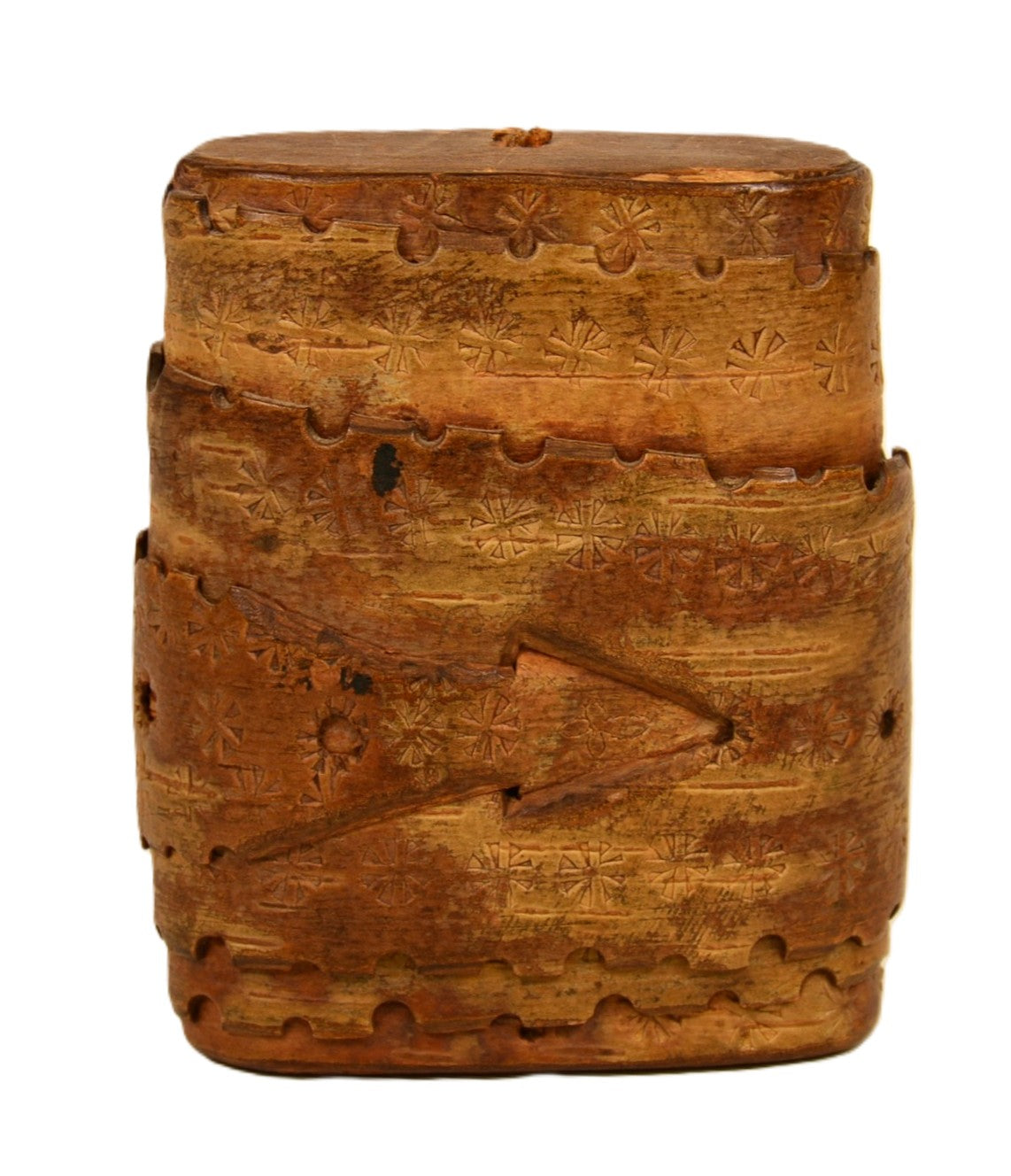 Norway or Lapland Wood and Birch bark container