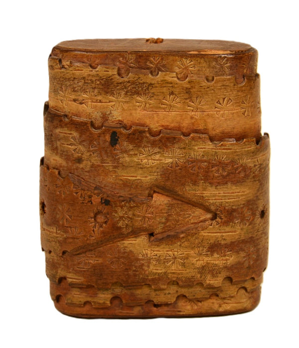 Norway or Lapland Wood and Birch bark container